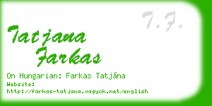 tatjana farkas business card